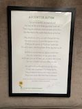 Poems - signed by the author and A4 framed